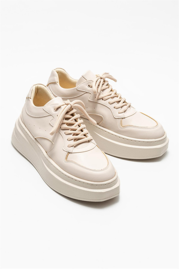 Bej kadın sneaker - Elle Shoes