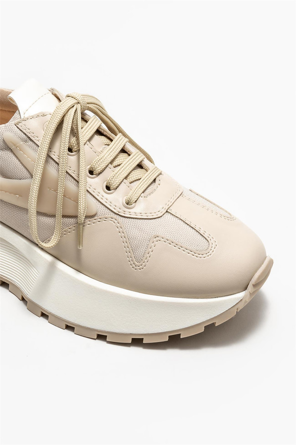 Bej kadın sneaker - Elle Shoes