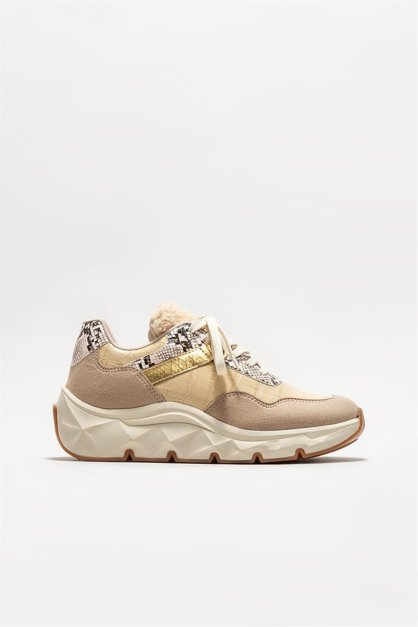Bej kadın sneaker - Elle Shoes