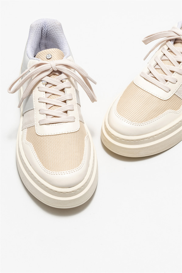Bej kadın sneaker - Elle Shoes