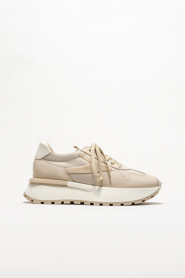 Bej kadın sneaker - Elle Shoes