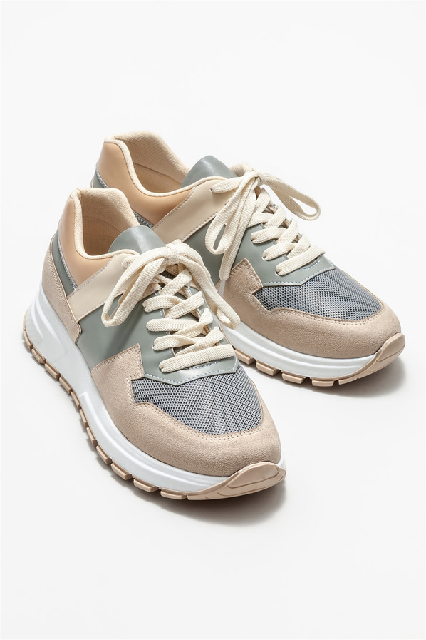 Bej kadın spor ayakkabı - Elle Shoes