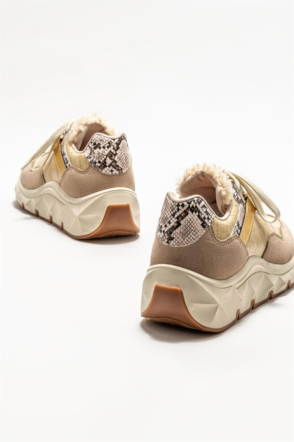 Bej kadın sneaker - Elle Shoes