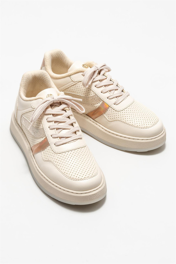 Bej kadın sneaker - Elle Shoes