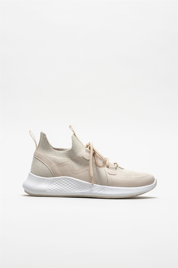 Bej kadın sneaker - Elle Shoes