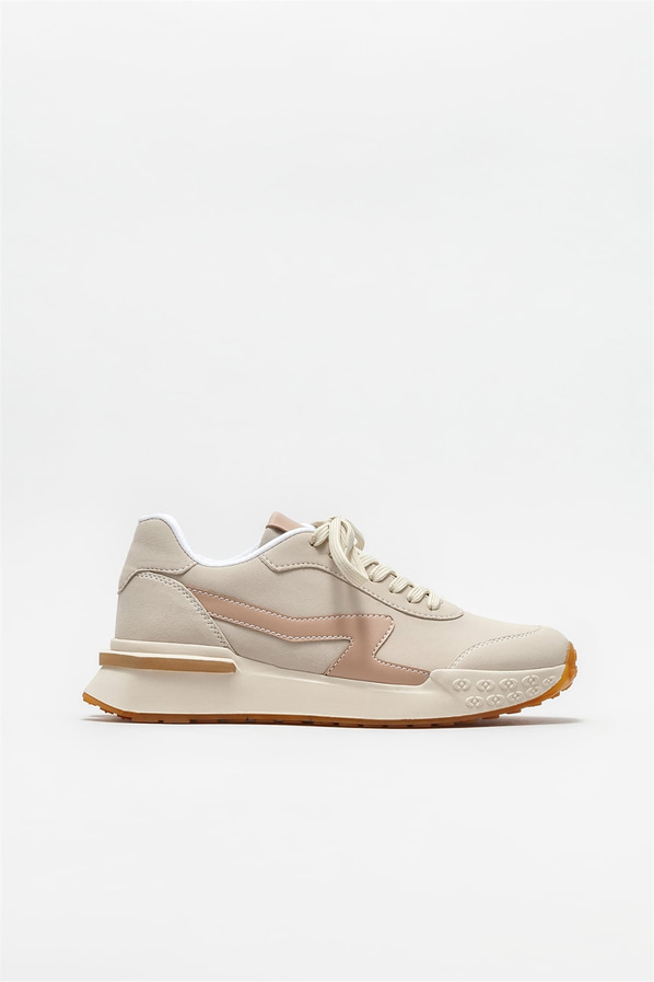 Bej kadın spor ayakkabı - Elle Shoes