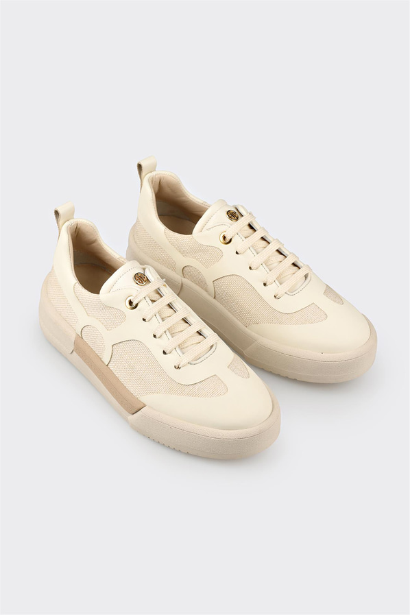 Bej kadın sneaker - Elle Shoes