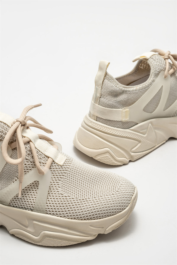 Bej kadın spor ayakkabı - Elle Shoes