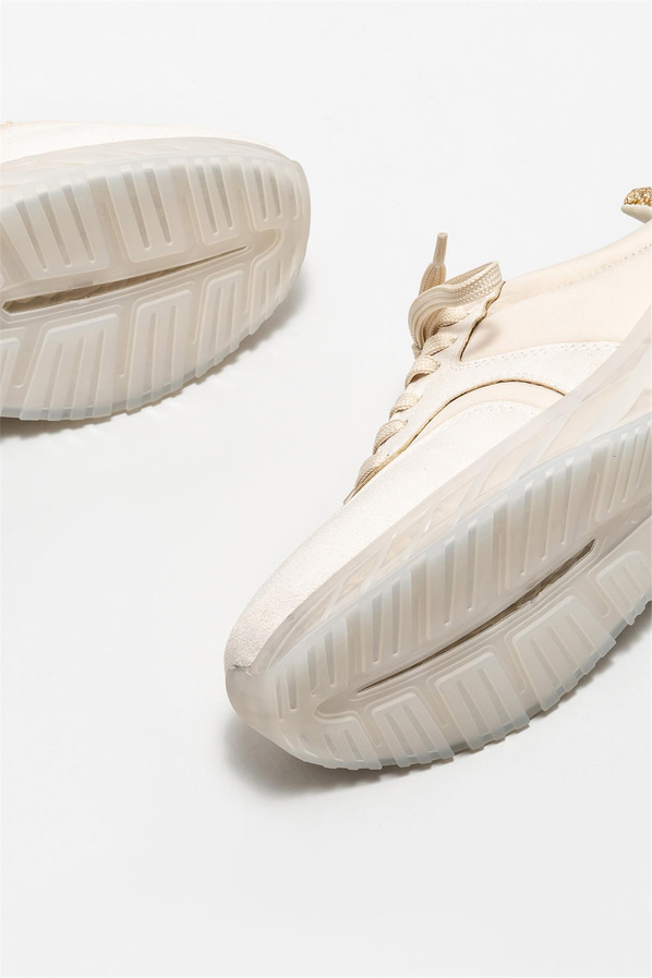 Bej kadın sneaker - Elle Shoes