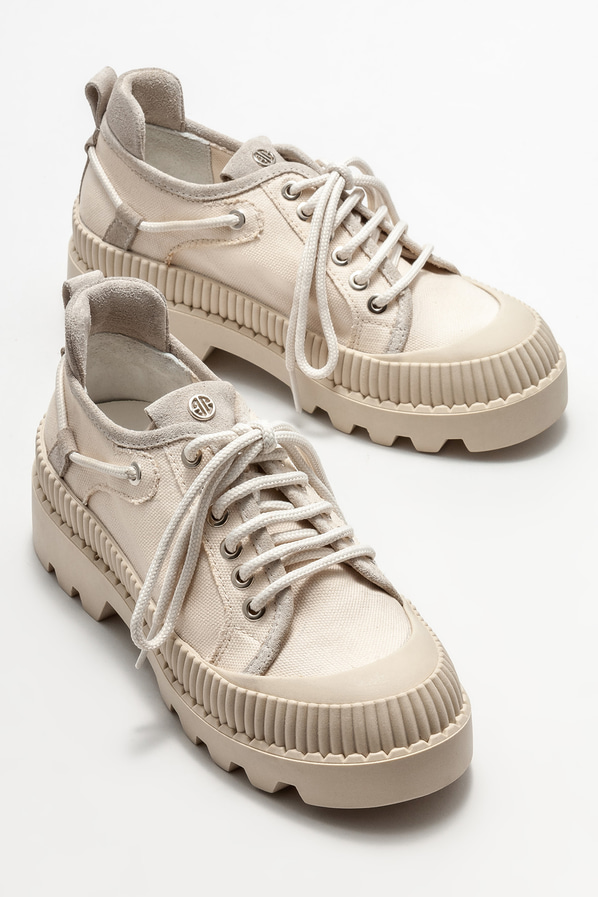 Bej kadın spor ayakkabı - Elle Shoes