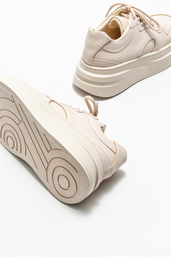 Bej kadın sneaker - Elle Shoes