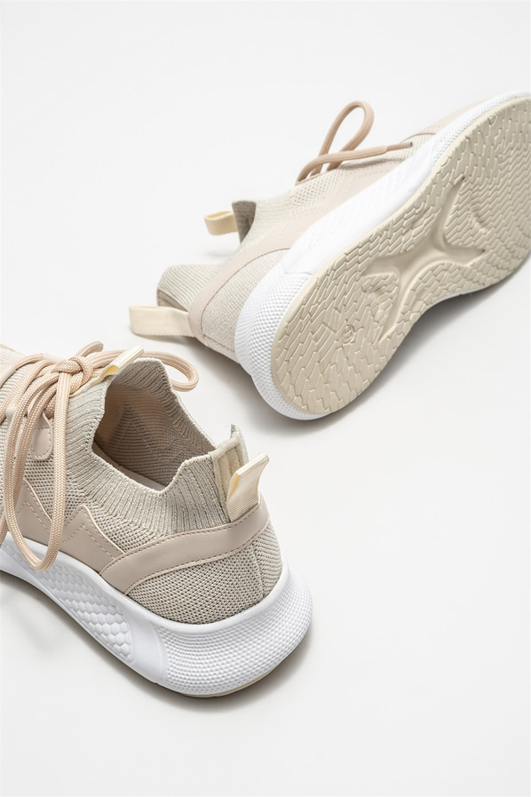 Bej kadın sneaker - Elle Shoes