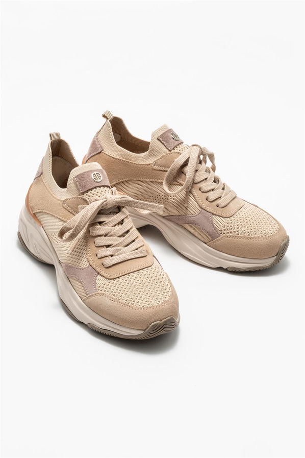 Bej kadın sneaker - Elle Shoes