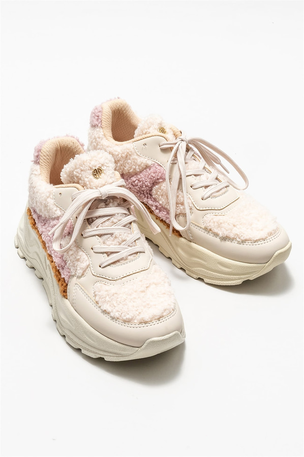 Bej kadın sneaker - Elle Shoes