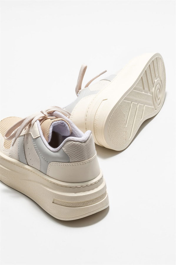 Bej kadın sneaker - Elle Shoes