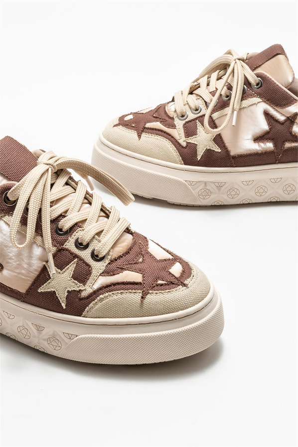 Bej kadın sneaker - Elle Shoes