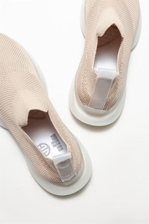 Bej kadın spor ayakkabı - Elle Shoes