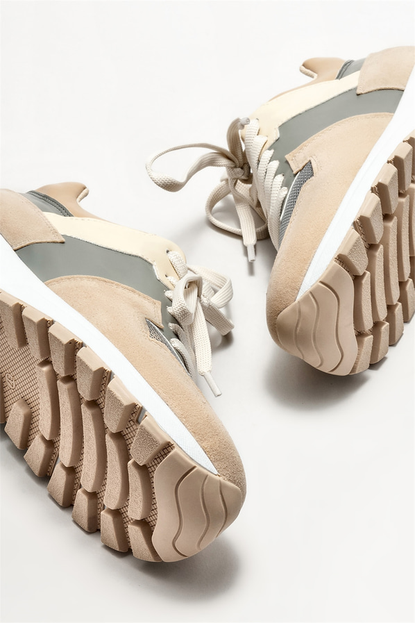 Bej kadın spor ayakkabı - Elle Shoes