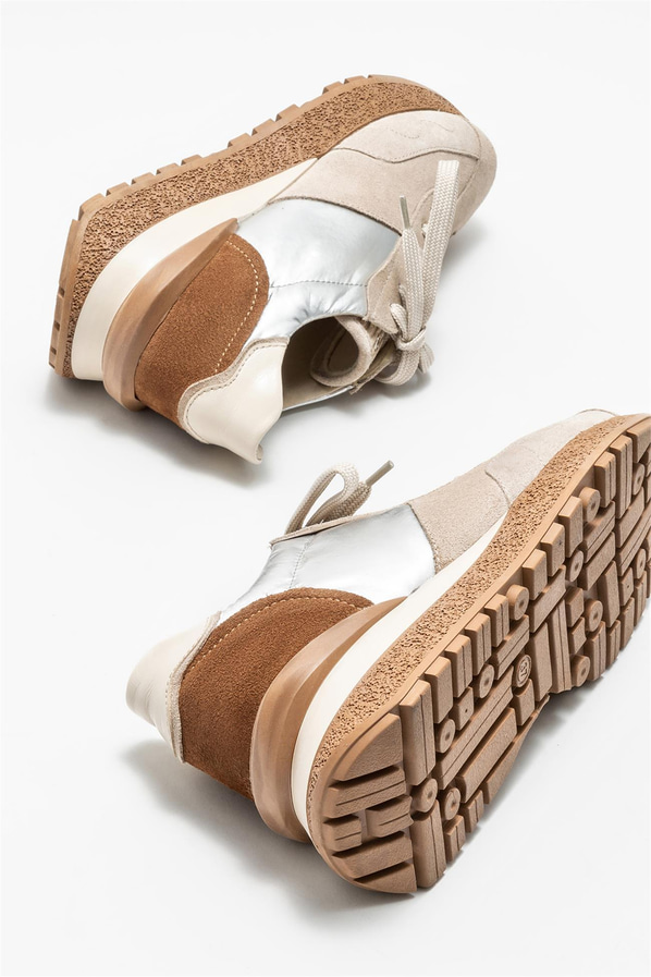 Bej kadın sneaker - Elle Shoes