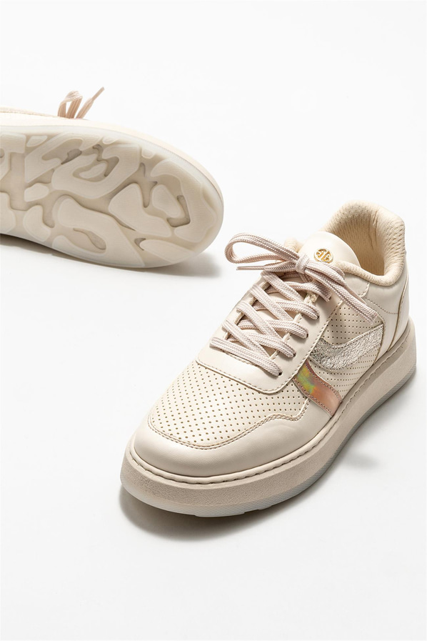 Bej kadın sneaker - Elle Shoes