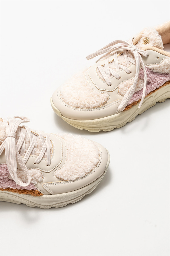 Bej kadın sneaker - Elle Shoes