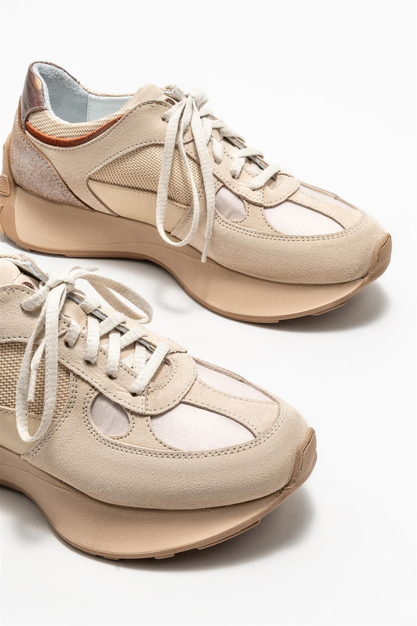 Bej kadın sneaker - Elle Shoes