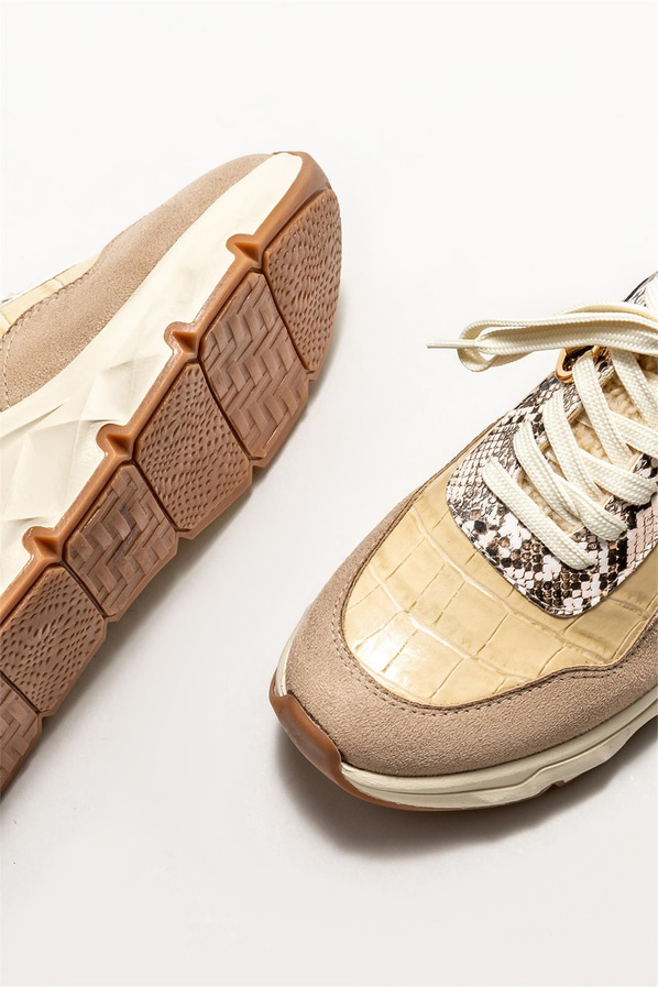 Bej kadın sneaker - Elle Shoes