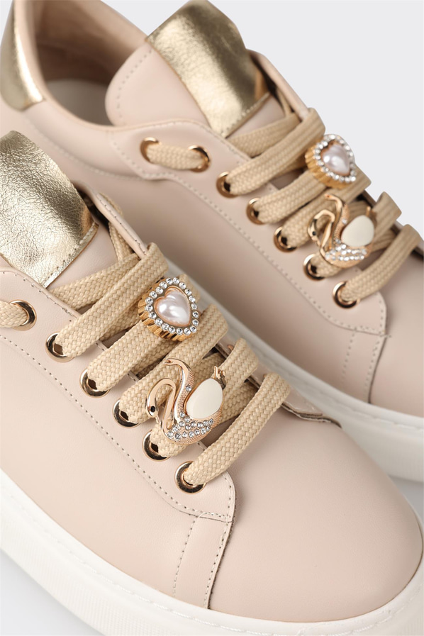 Bej çok renkli kadın sneaker - Elle Shoes