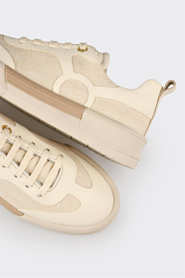 Bej kadın sneaker - Elle Shoes
