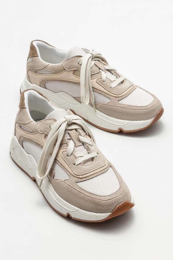 Bej kadın spor ayakkabı - Elle Shoes
