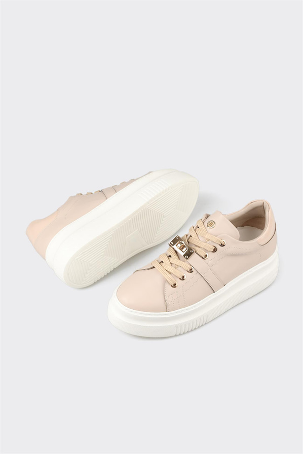 Bej kadın sneaker - Elle Shoes