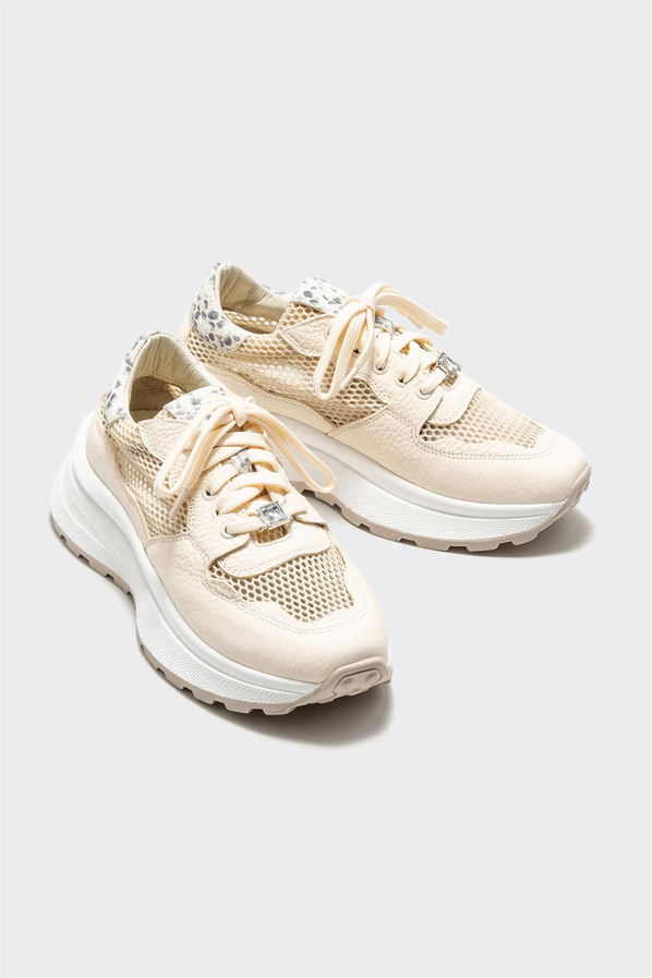 Bej kadın sneaker - Elle Shoes