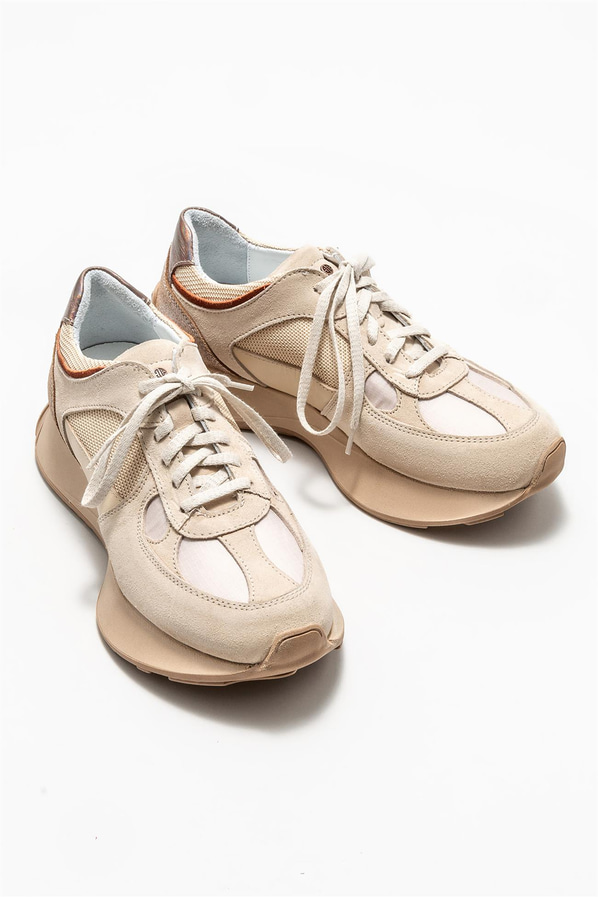 Bej kadın sneaker - Elle Shoes