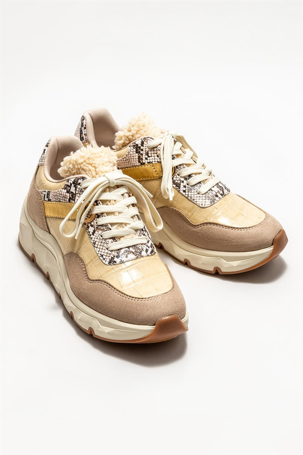 Bej kadın sneaker - Elle Shoes