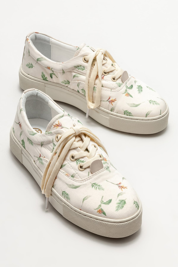 Bej kadın spor ayakkabı - Elle Shoes