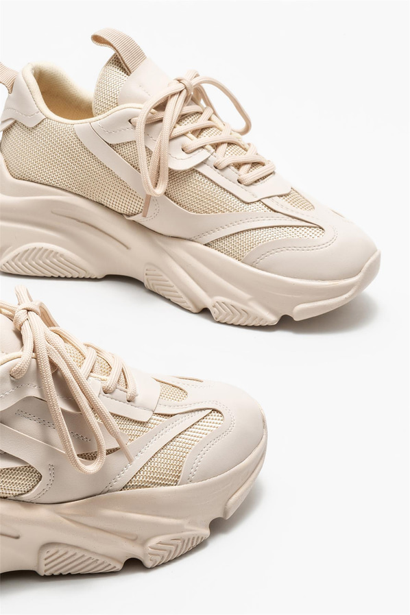 Bej kadın sneaker - Elle Shoes