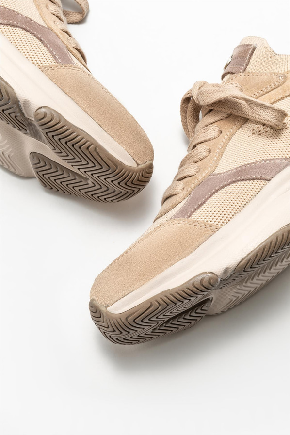 Bej kadın sneaker - Elle Shoes