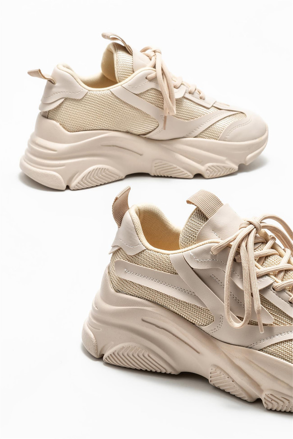 Bej kadın sneaker - Elle Shoes