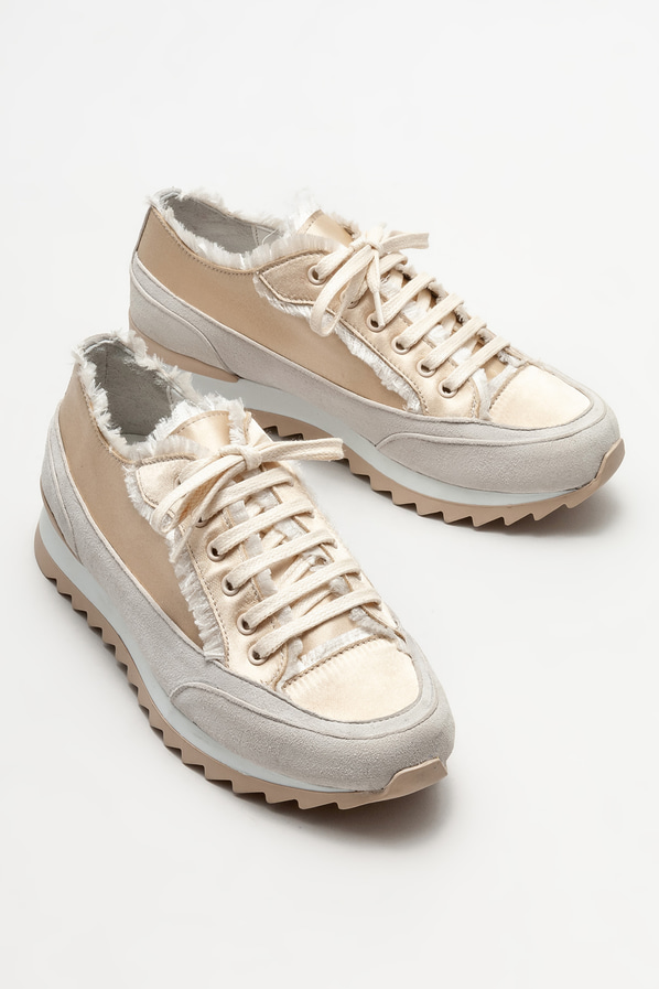 Bej kadın spor ayakkabı - Elle Shoes