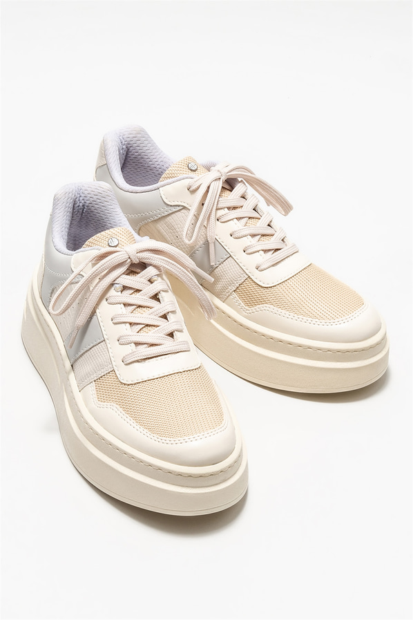 Bej kadın sneaker - Elle Shoes