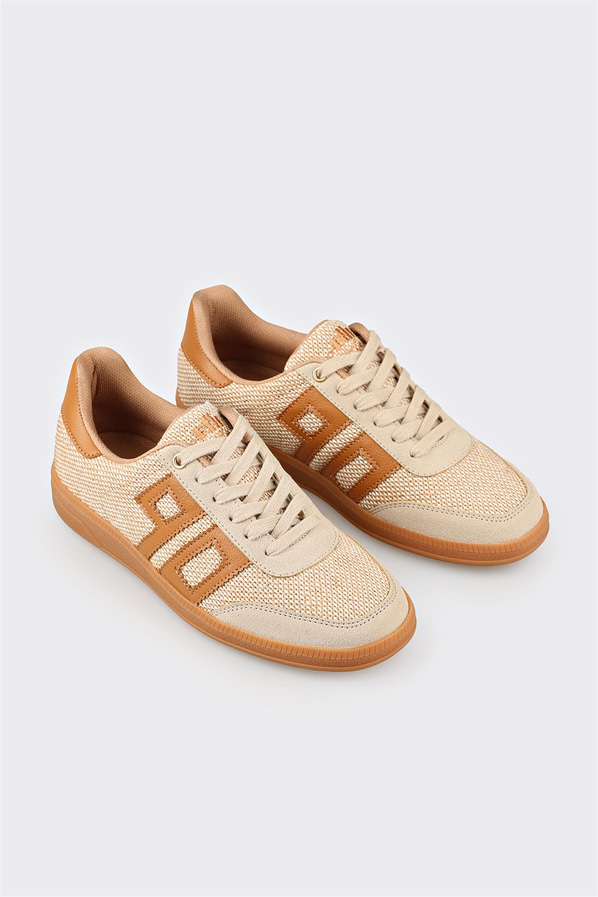 Bej kadın sneaker - Elle Shoes