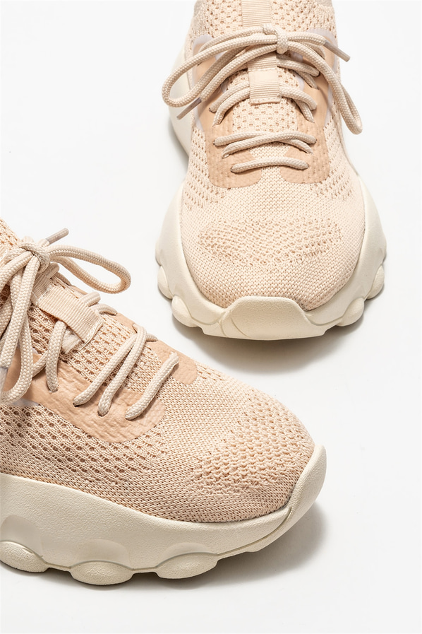Bej kadın sneaker - Elle Shoes
