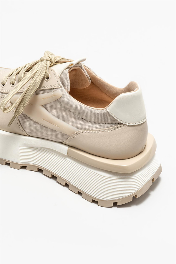 Bej kadın sneaker - Elle Shoes