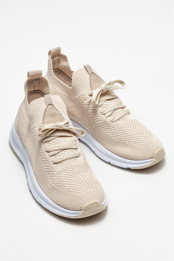 Bej kadın spor ayakkabı - Elle Shoes