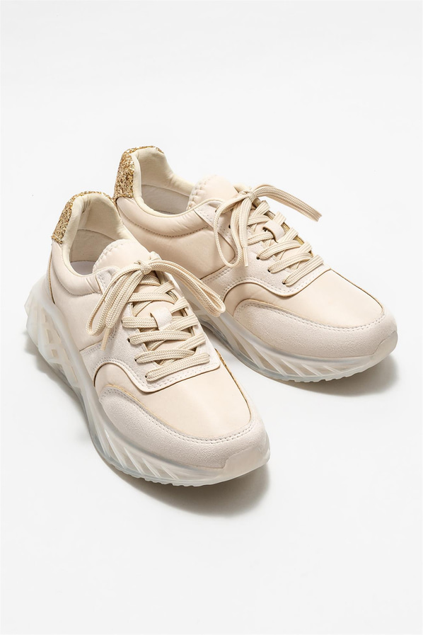 Bej kadın sneaker - Elle Shoes