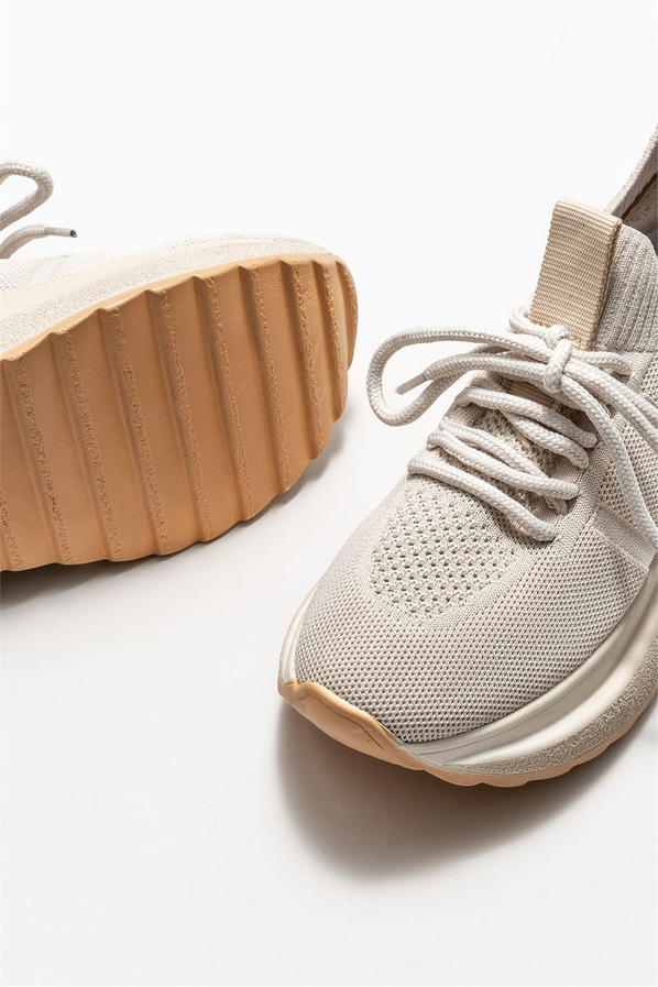 Bej kadın sneaker - Elle Shoes