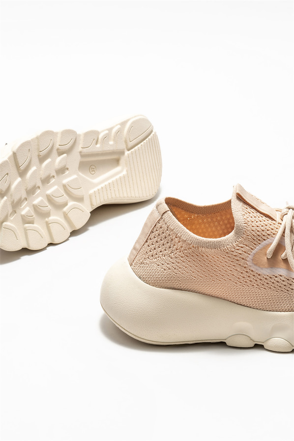 Bej kadın sneaker - Elle Shoes