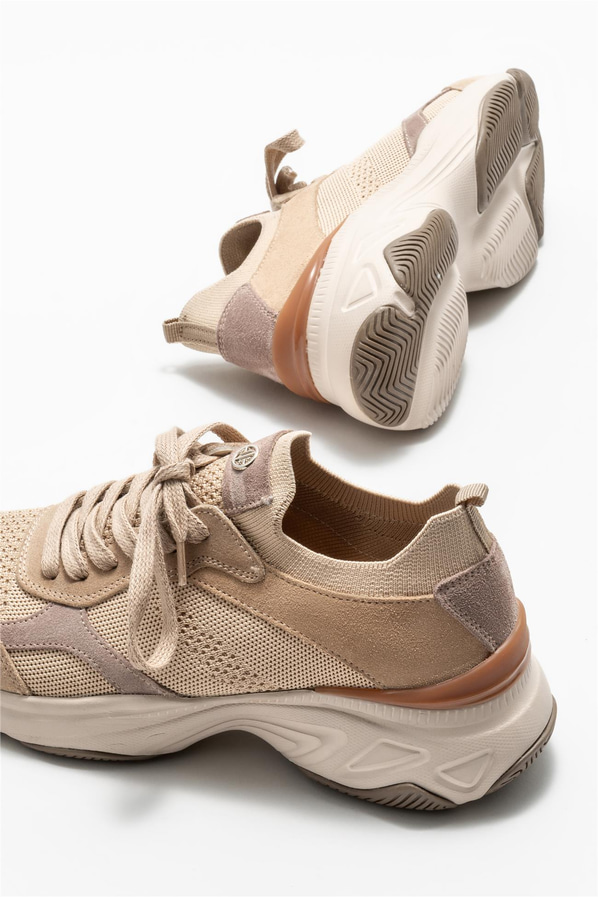 Bej kadın sneaker - Elle Shoes