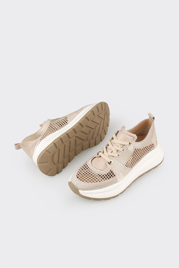 Bej kadın sneaker - Elle Shoes
