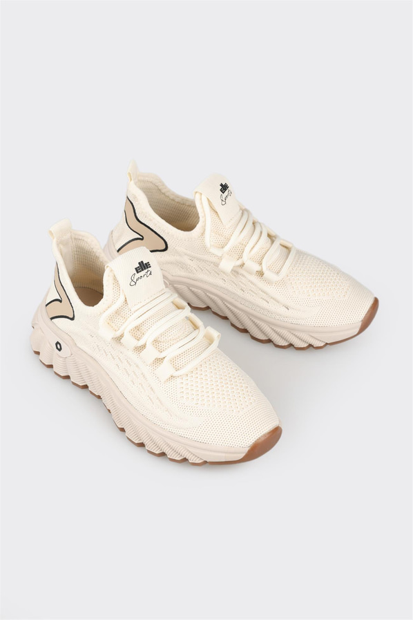 Bej kadın sneaker - Elle Shoes